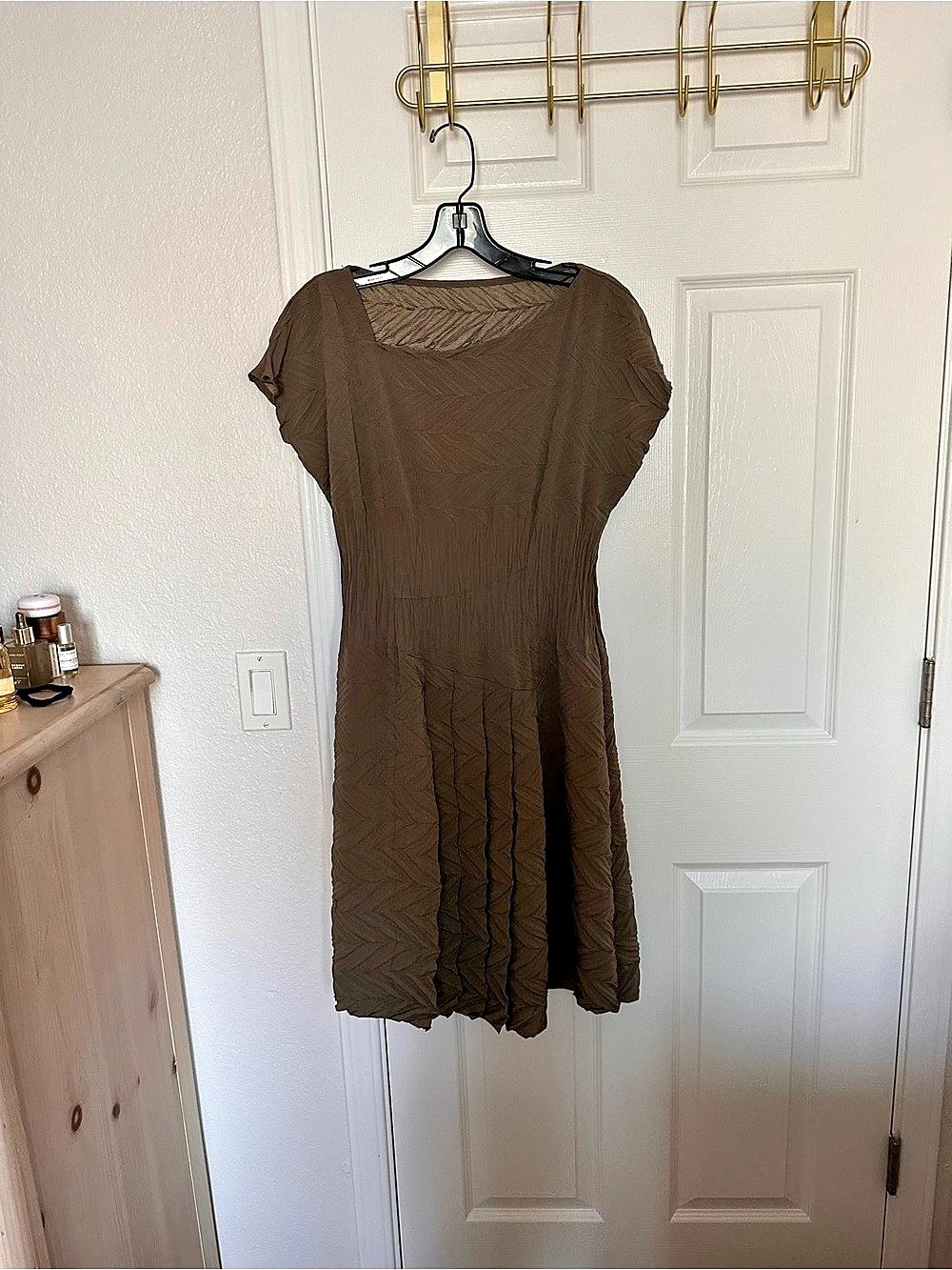 babette green brown Dress Size Small Like New